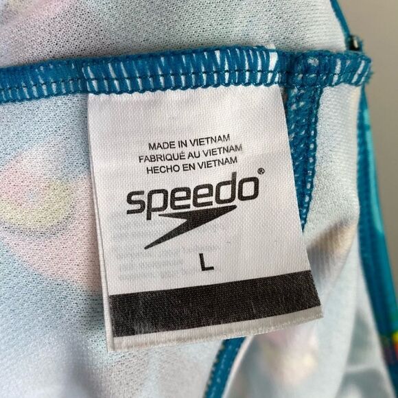 Girl’s Speedo Blue Parrot Print One Piece Swimsuit - Picture 5 of 5